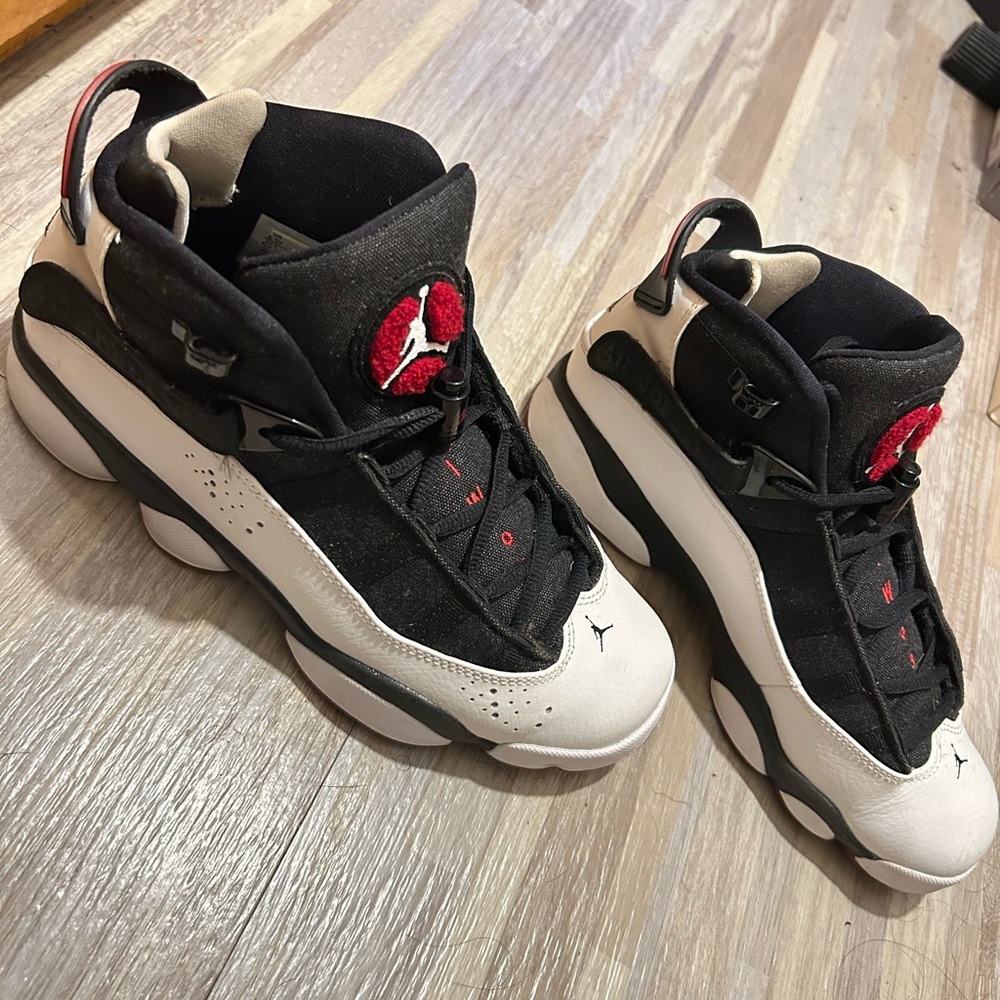 Jordan 6 Rings Black White Gym Red